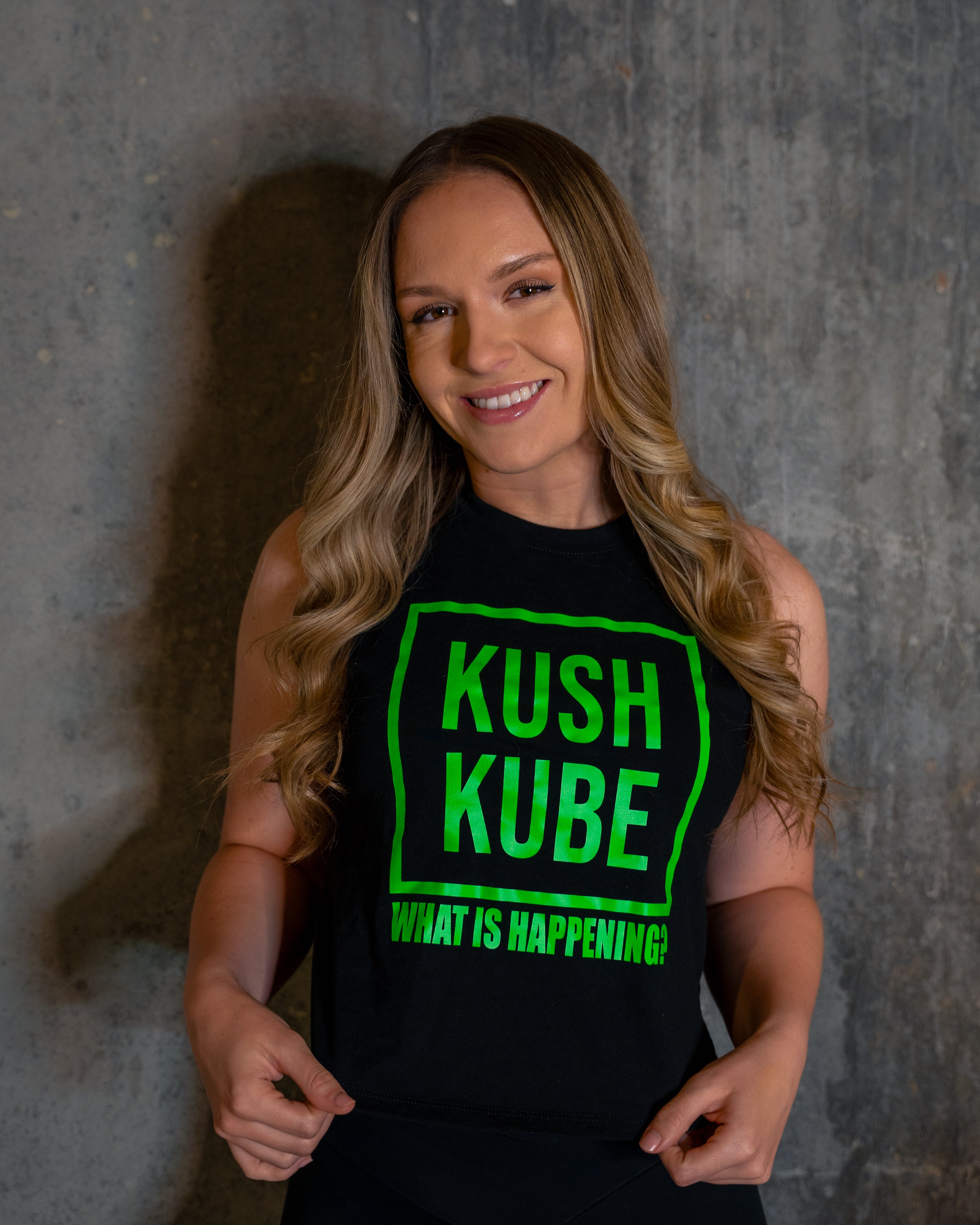 Image of Kush Kube® Womens Neon Green Tank