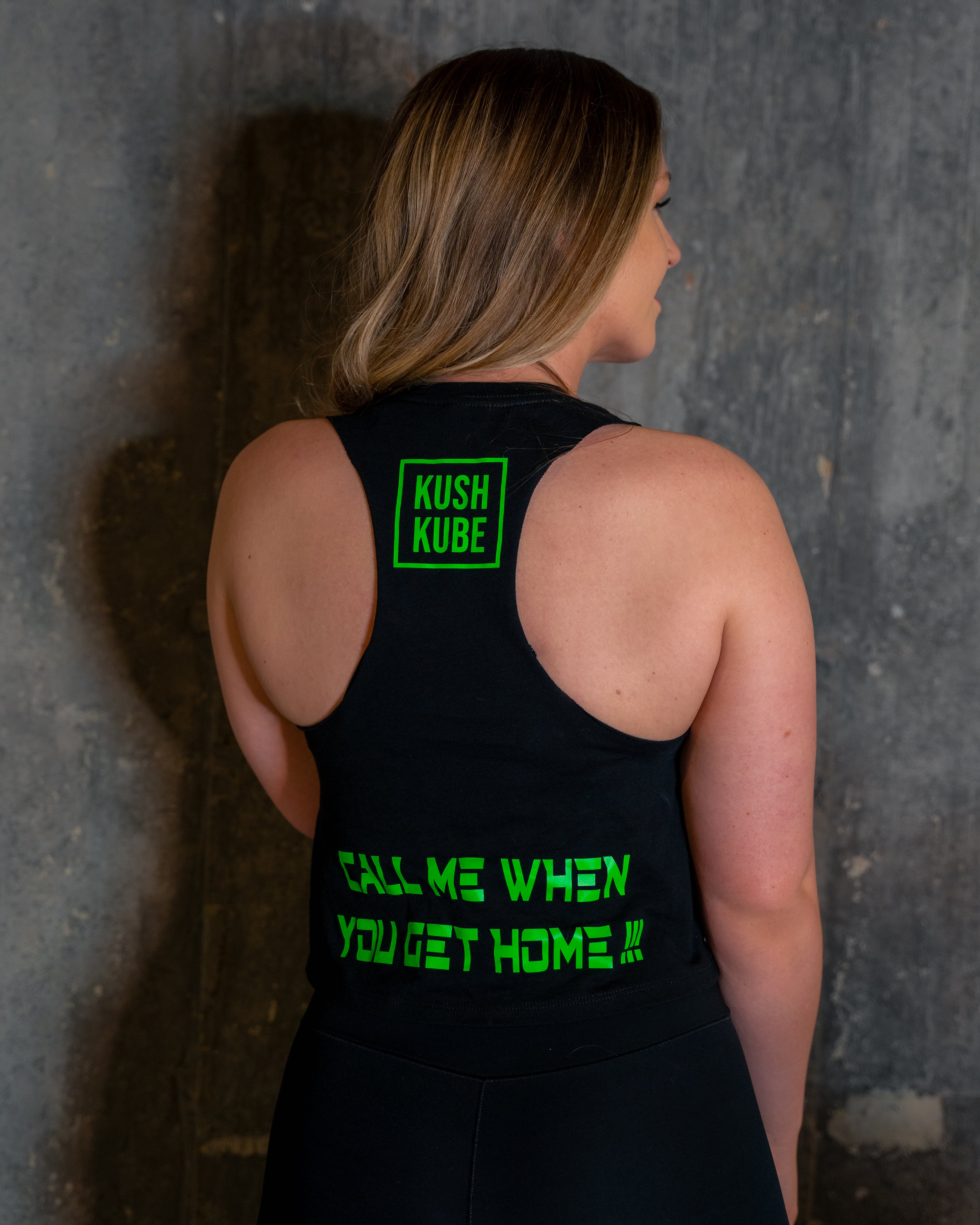 Image of Kush Kube® Womens Neon Green Tank