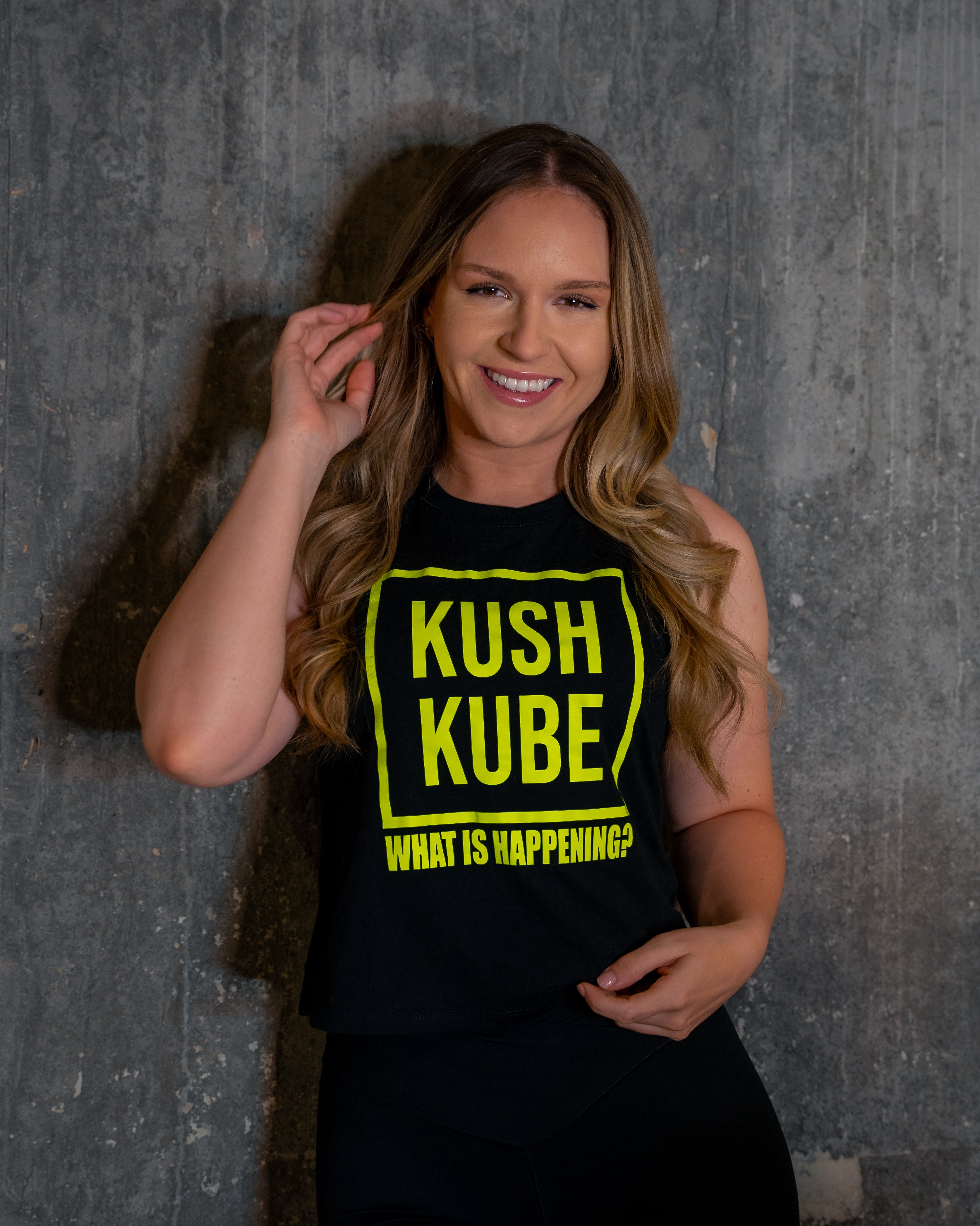 Image of Kush Kube® Womens Neon Yellow Tank