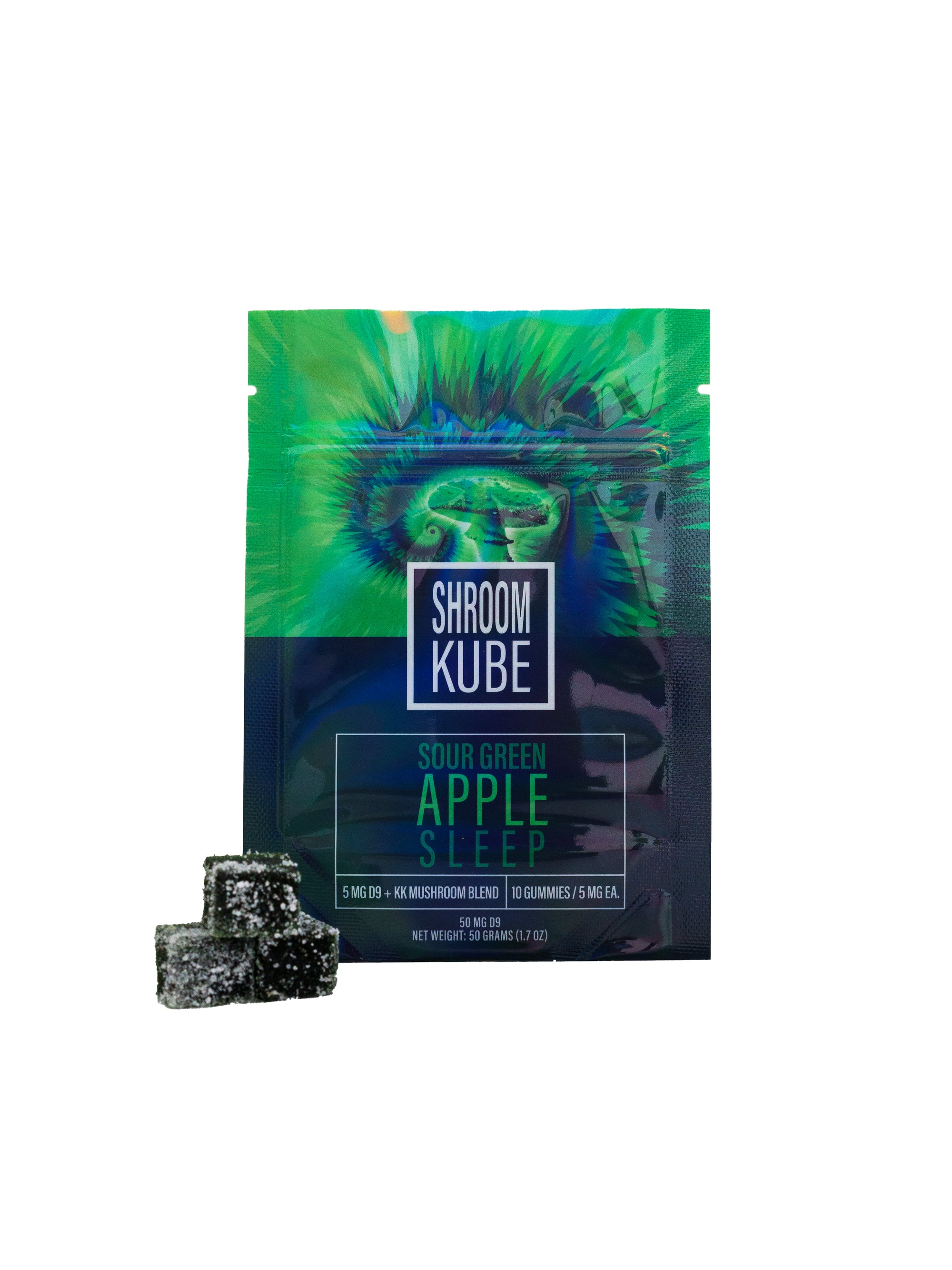 Shroom Kube - Sour Green Apple - Box (Functional Mushrooms + D9 THC)
