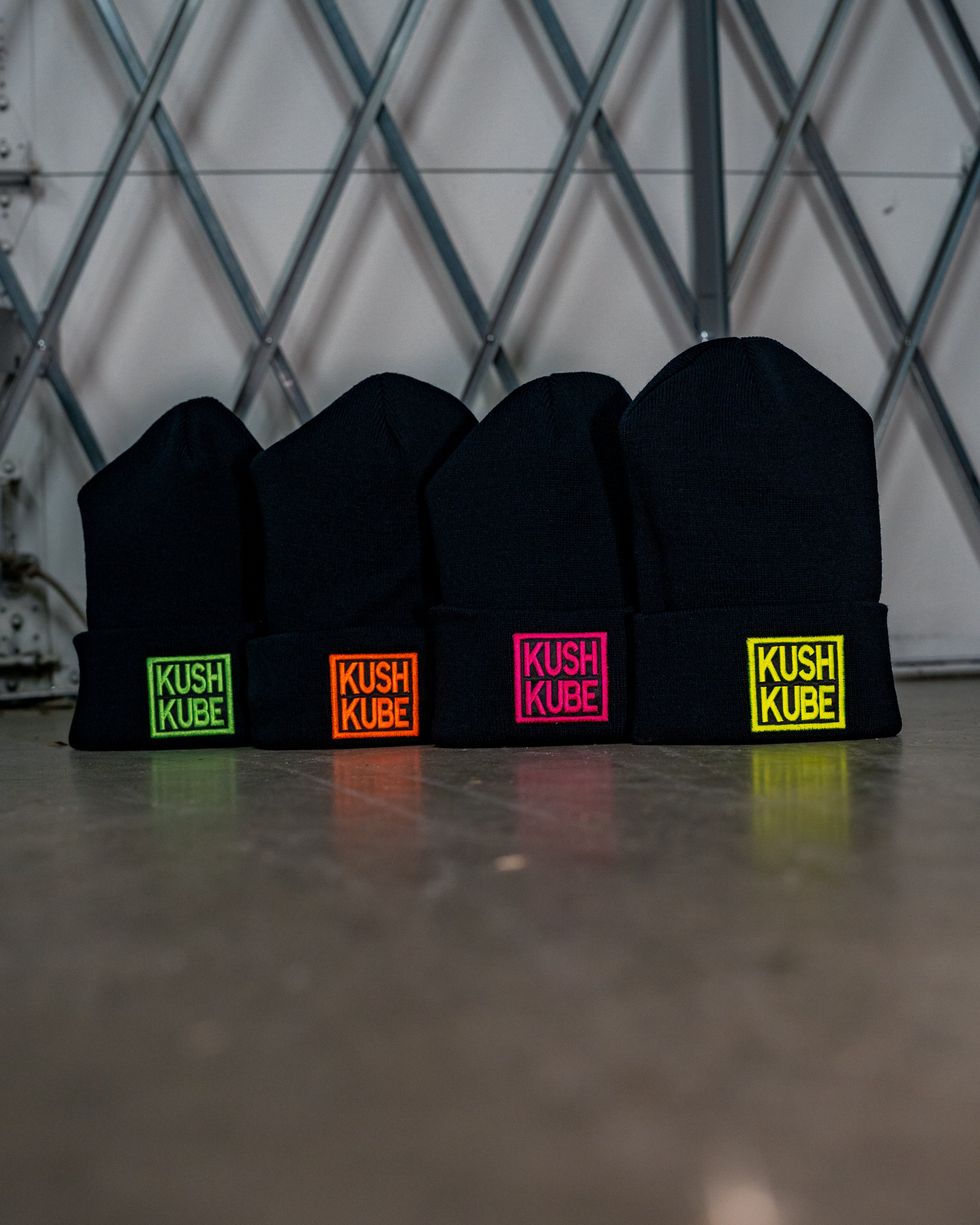 Kush Kube Hat Beanie (Neon Green)