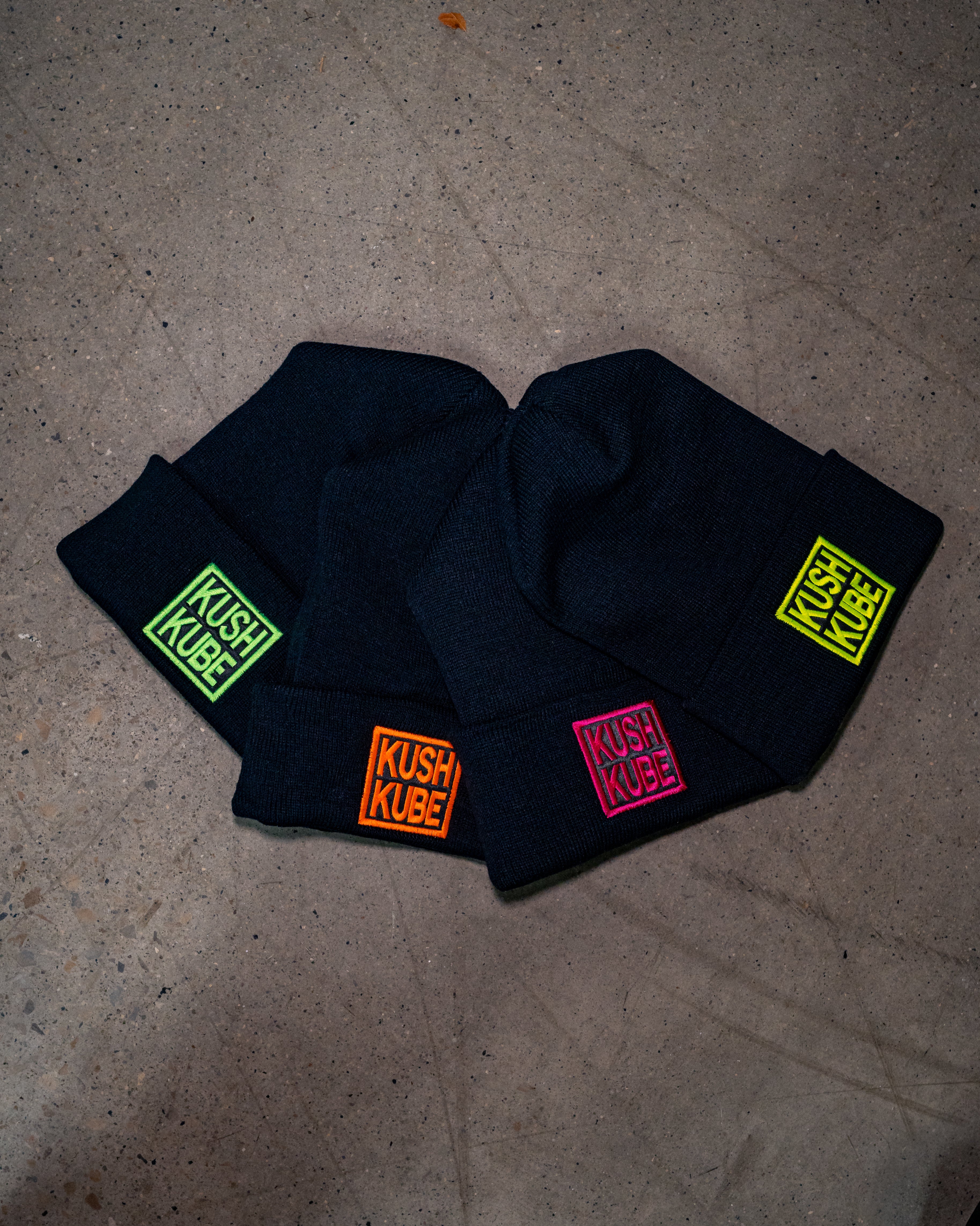 Image of Kush Kube® Hat Beanie (Neon Pink Logo)