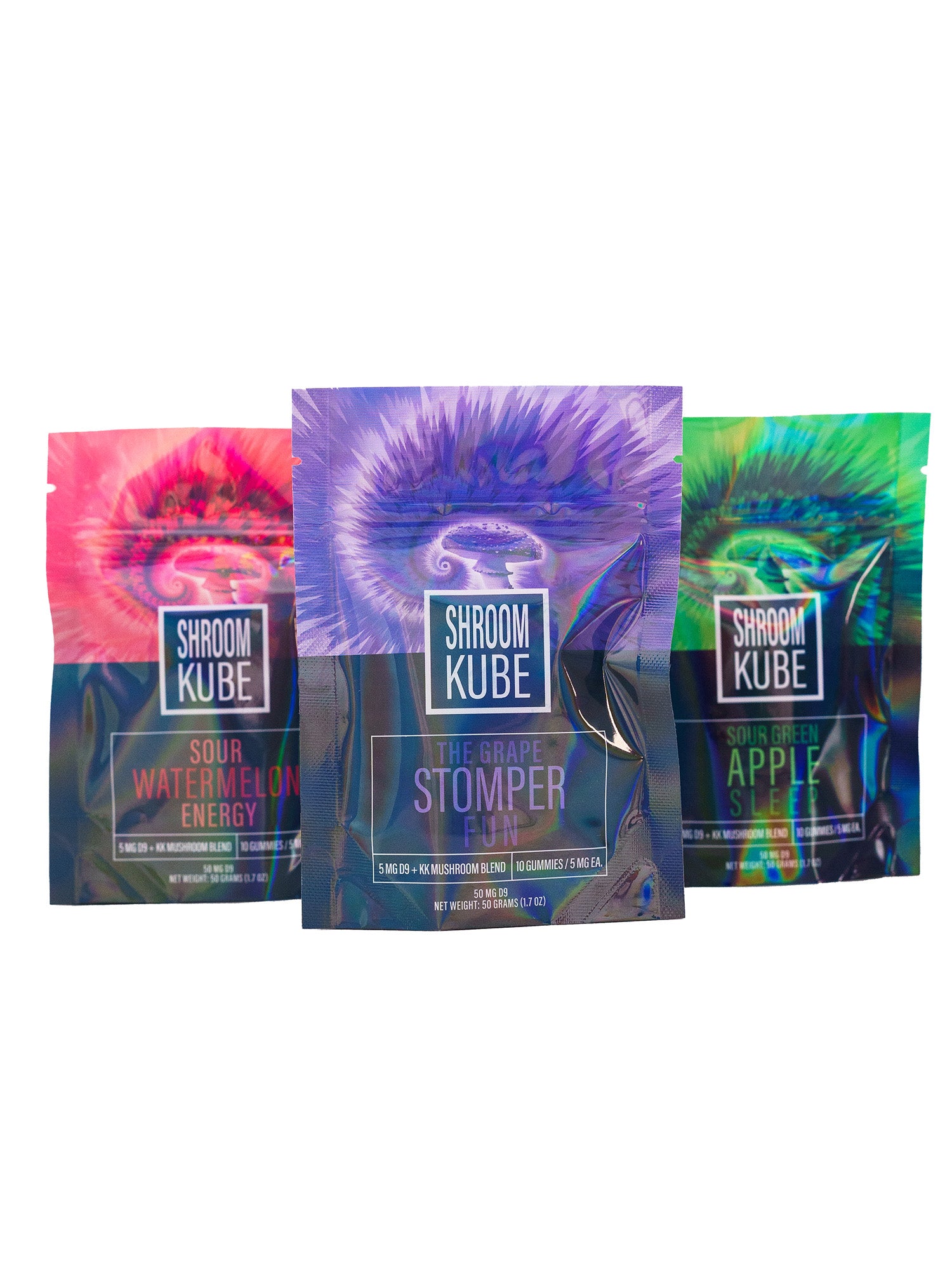 Shroom Kube - Grape Stomper - 10 Pack Bag (Functional Mushrooms + D9 THC)