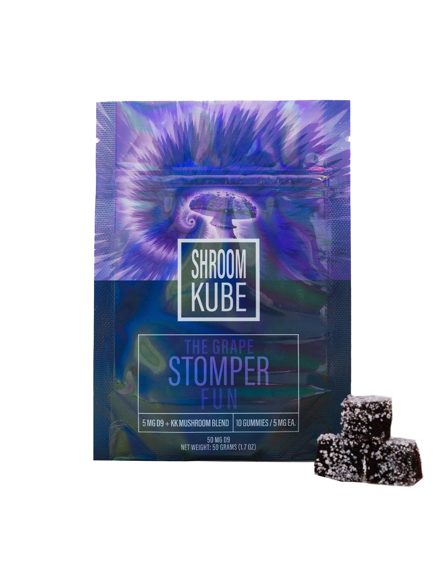 Shroom Kube - Grape Stomper - 10 Pack Bag (Functional Mushrooms + D9 THC)