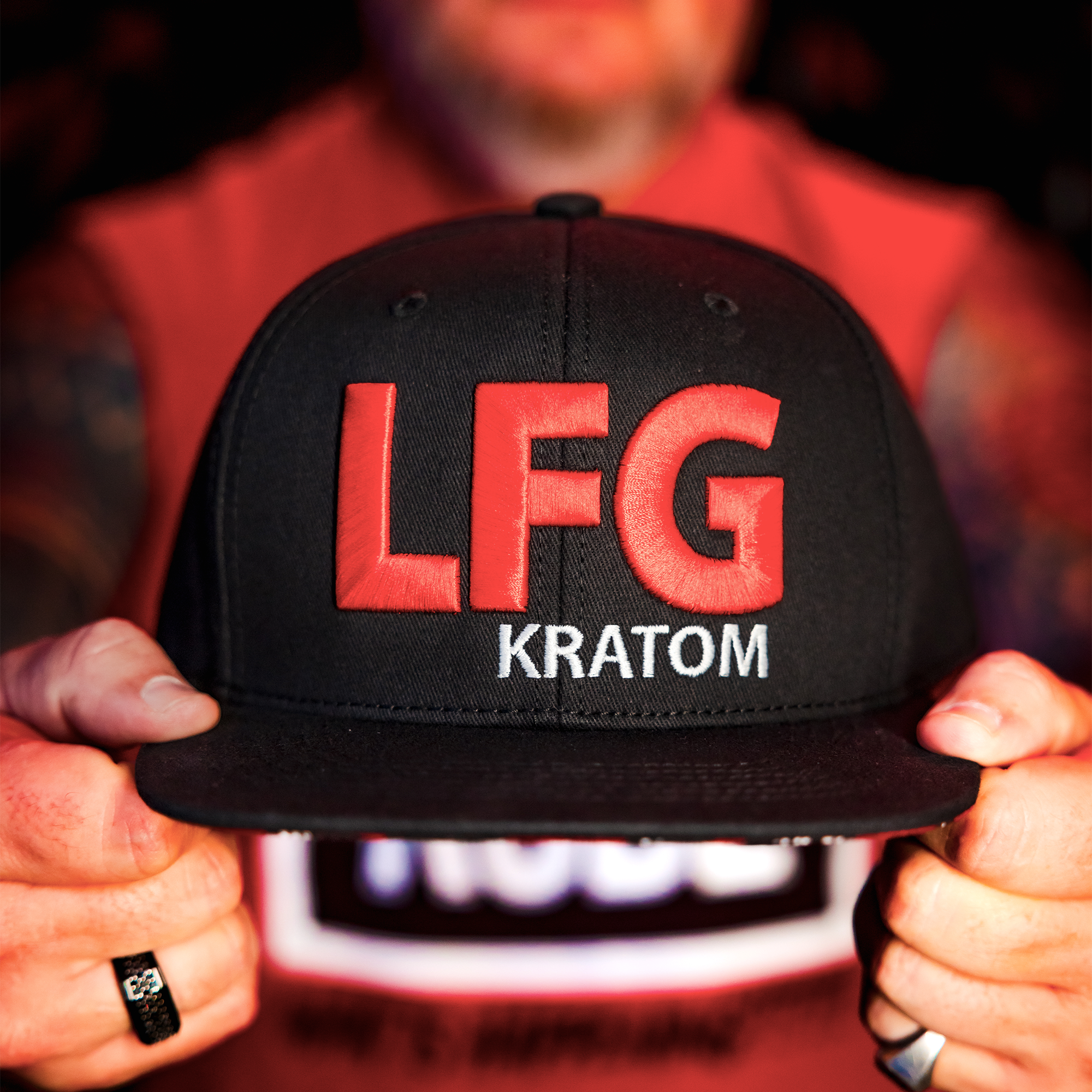 Image of LGF Hat (Black/Red)