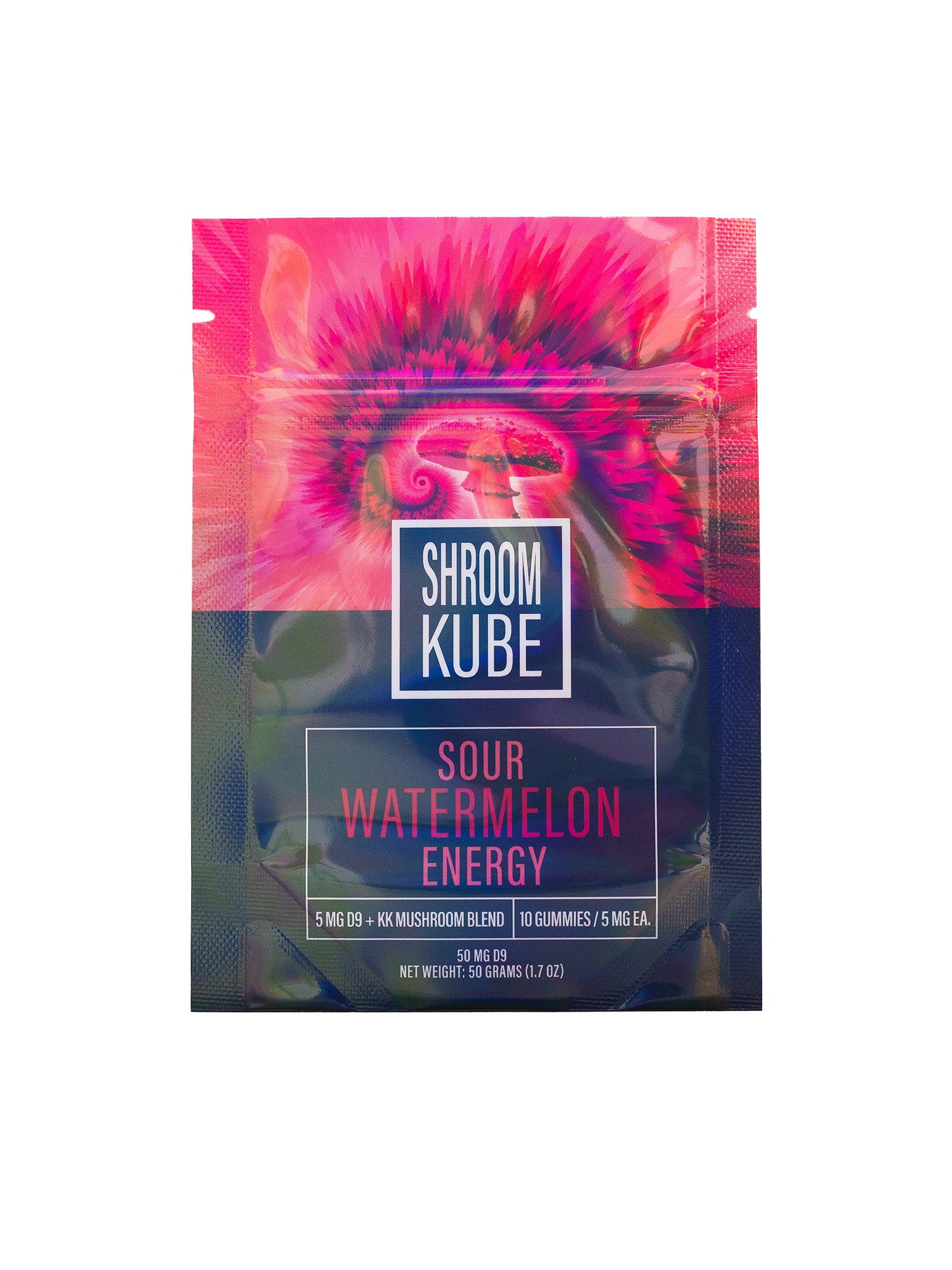 Shroom Kube - Sour Watermelon - 10 Pack Bag (Functional Mushrooms + D9 THC)