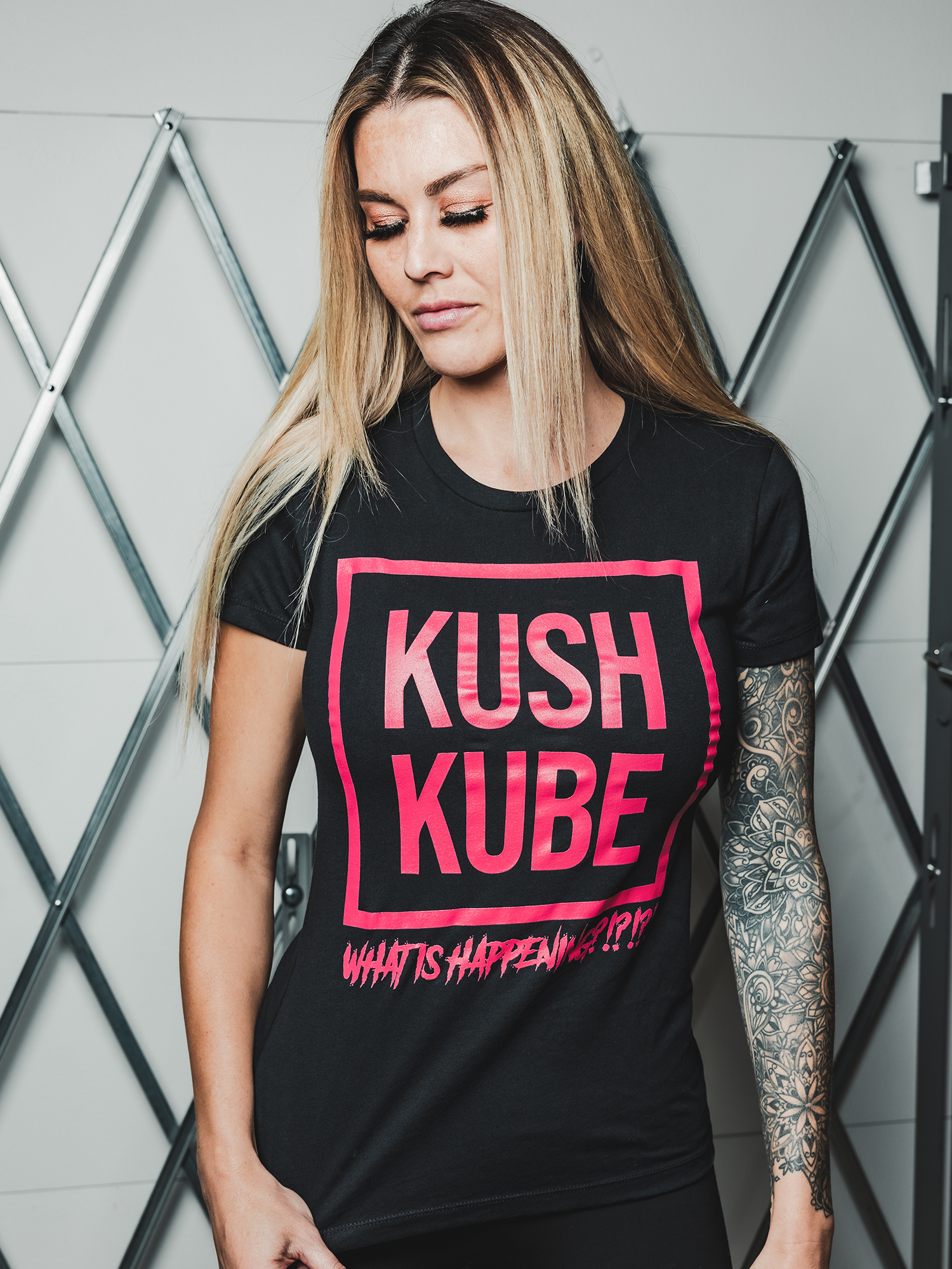Image of Kush Kube® Womens Tee (Black/Pink)