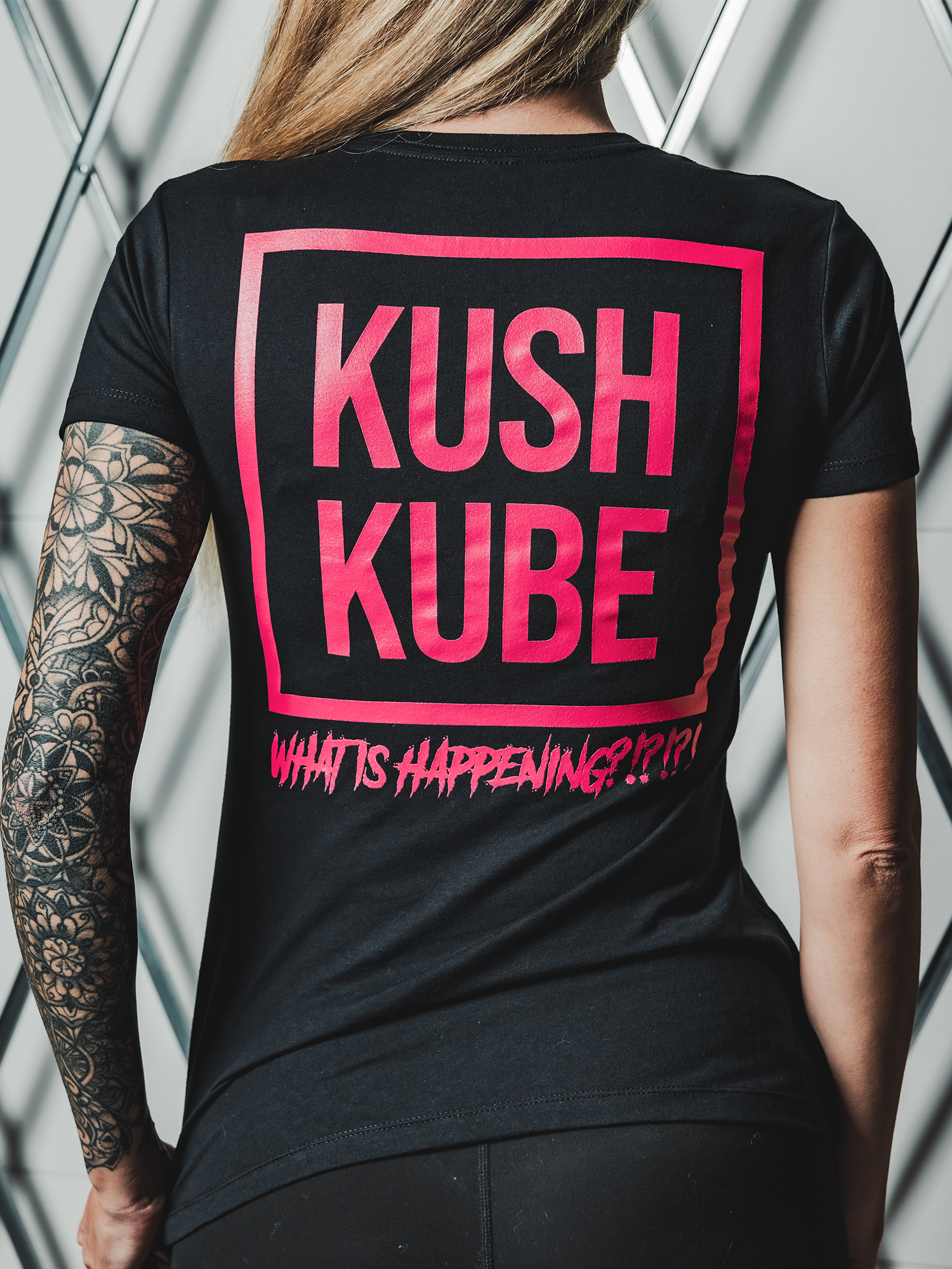 Kush Kube Womens Tee (Black/Pink)
