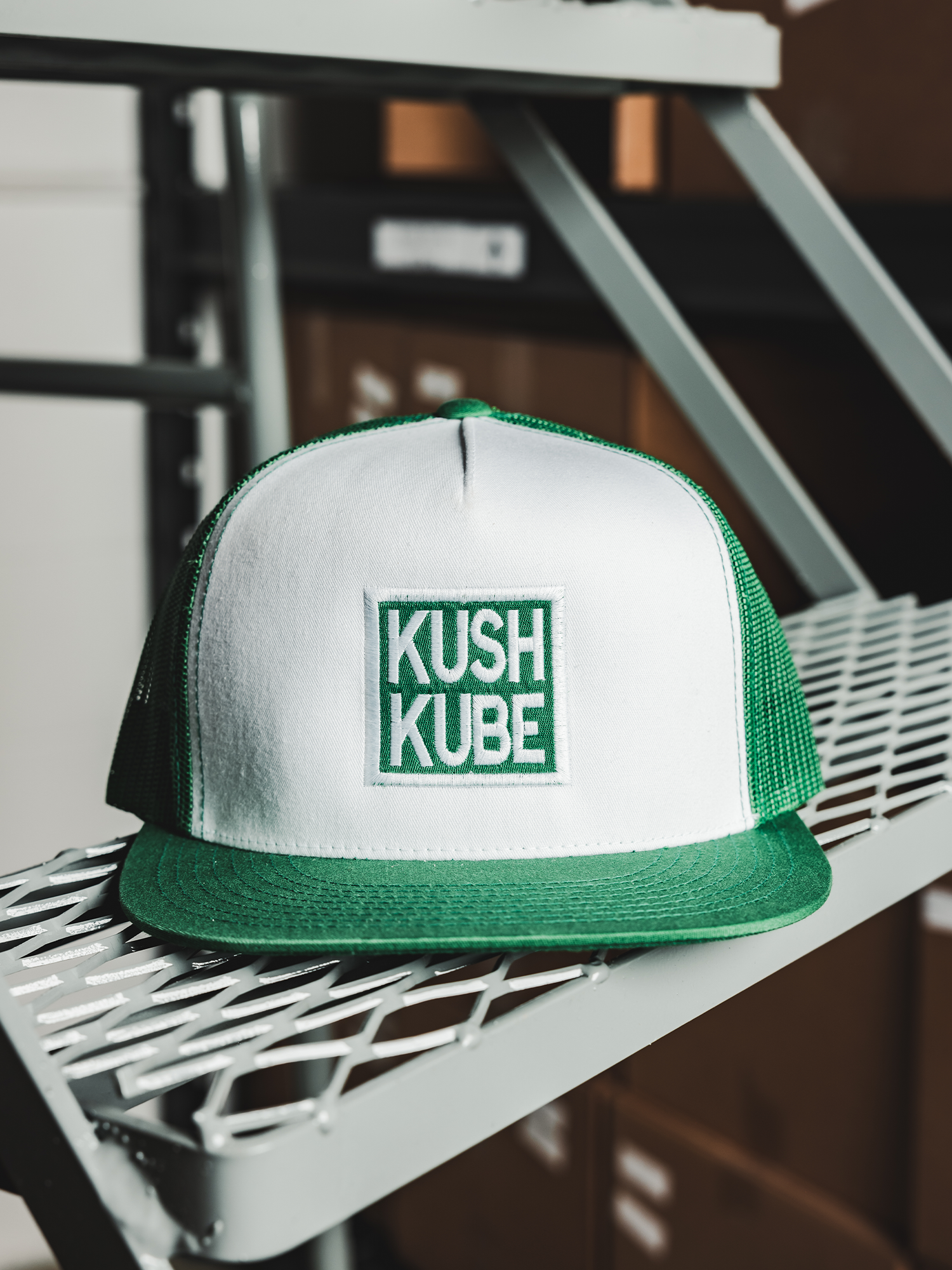 Kush Kube Hat (Green/White)
