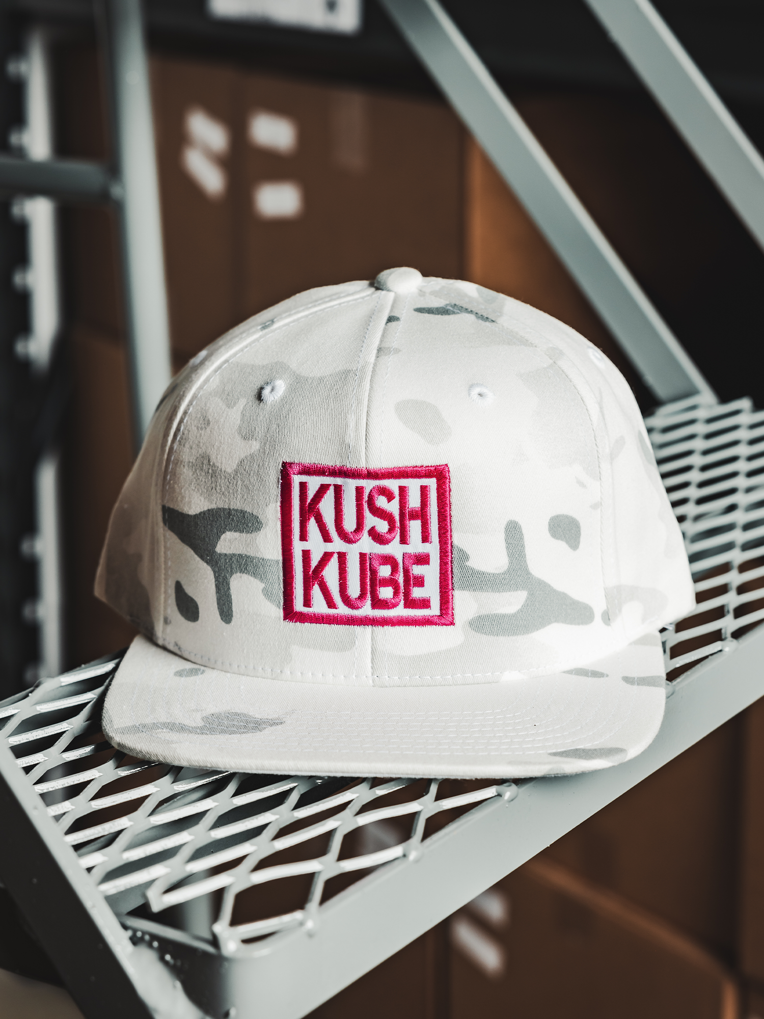 Image of Kush Kube® Hat (White Camo/Pink)
