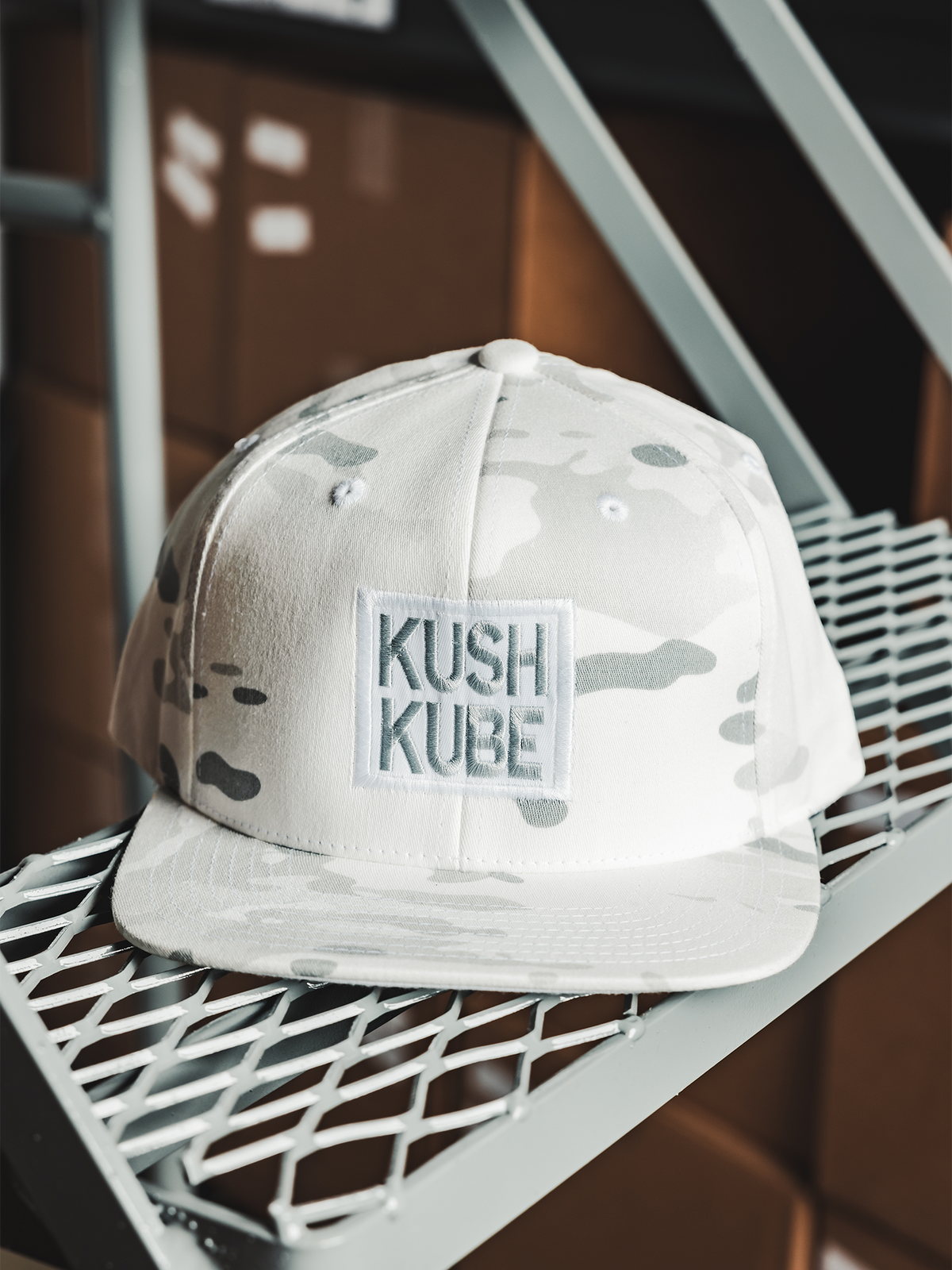Kush Kube Hat (White Camo/White)