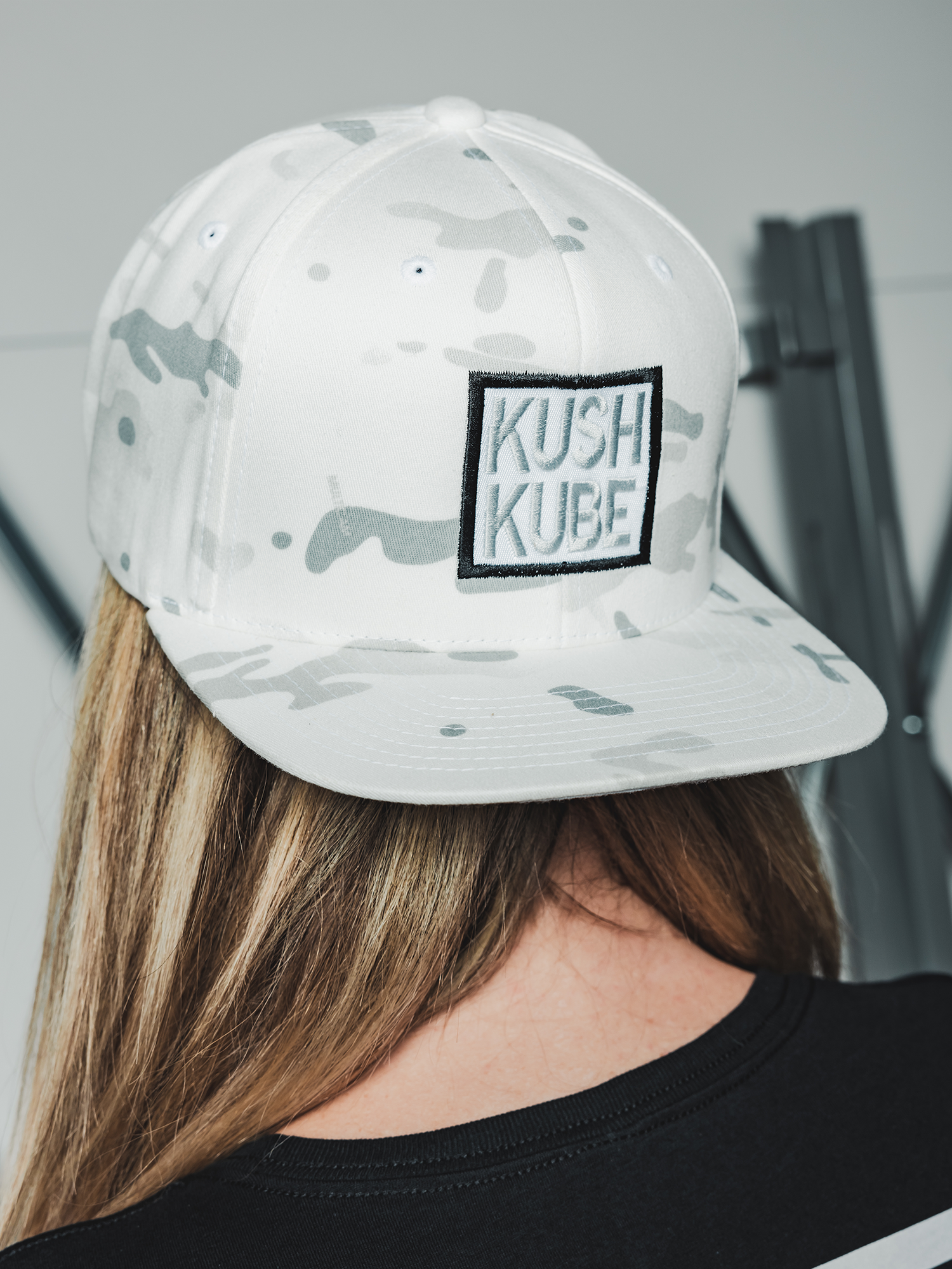 Kush Kube Hat (White Camo/Black)